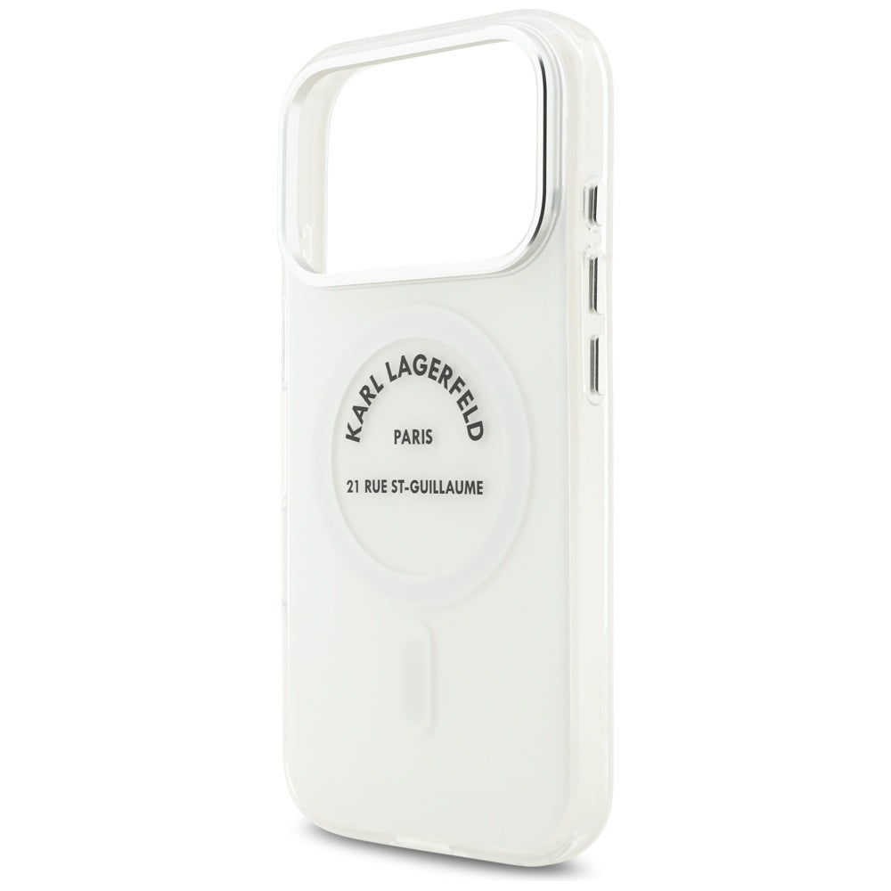 Futrola MagSafe za Apple iPhone 17 Pro, Karl Lagerfeld, IML Logo RSG, Prozirna