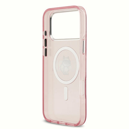 MagSafe futrola za Apple iPhone 17 Pro, Karl Lagerfeld, IML Sketch Logo Choupette, Roza