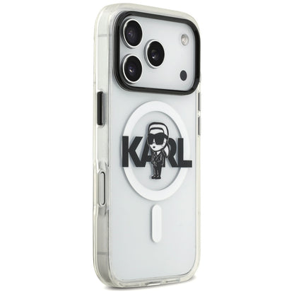 Futrola MagSafe za Apple iPhone 17 Pro, Karl Lagerfeld, IML Sketch Logo Karl, Prozirna