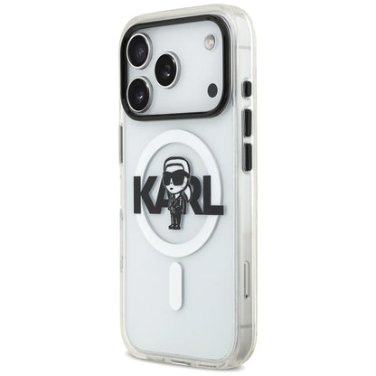 Futrola MagSafe za Apple iPhone 17 Pro, Karl Lagerfeld, IML Sketch Logo Karl, Prozirna
