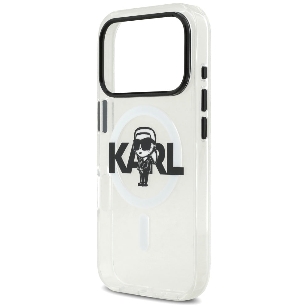 Futrola MagSafe za Apple iPhone 17 Pro, Karl Lagerfeld, IML Sketch Logo Karl, Prozirna