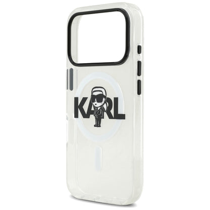 Futrola MagSafe za Apple iPhone 17 Pro, Karl Lagerfeld, IML Sketch Logo Karl, Prozirna