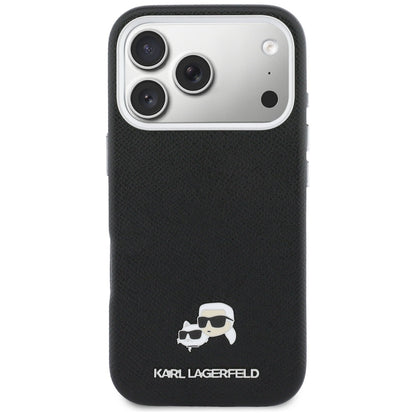 Futrola MagSafe za Apple iPhone 17 Pro, Karl Lagerfeld, Karl & Choupette Head's Pin, Crna