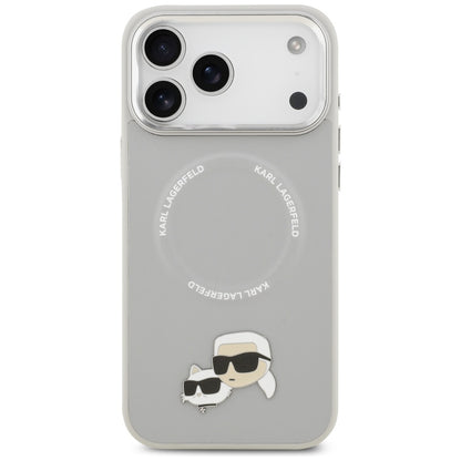 MagSafe futrola za Apple iPhone 17 Pro, Karl Lagerfeld, Karl & Choupette Pins, Siva