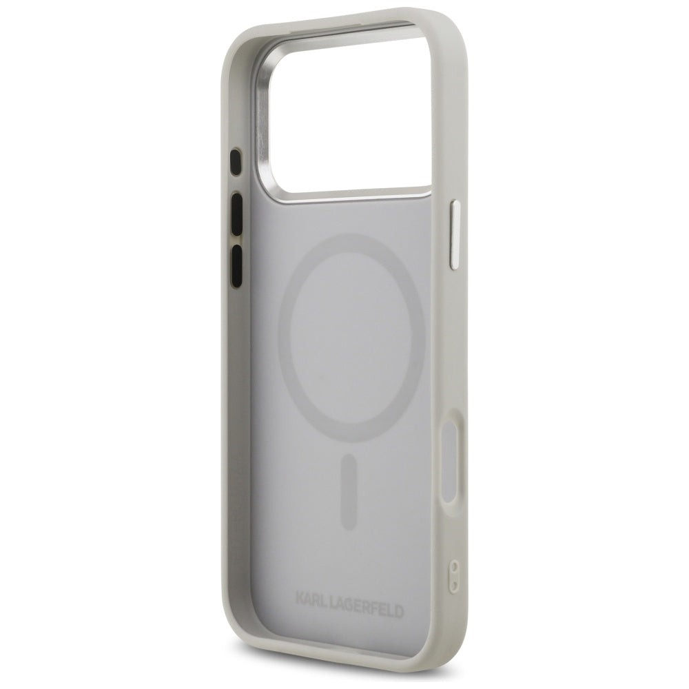 MagSafe futrola za Apple iPhone 17 Pro, Karl Lagerfeld, Karl & Choupette Pins, Siva