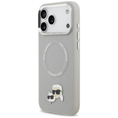 MagSafe futrola za Apple iPhone 17 Pro, Karl Lagerfeld, Karl & Choupette Pins, Siva