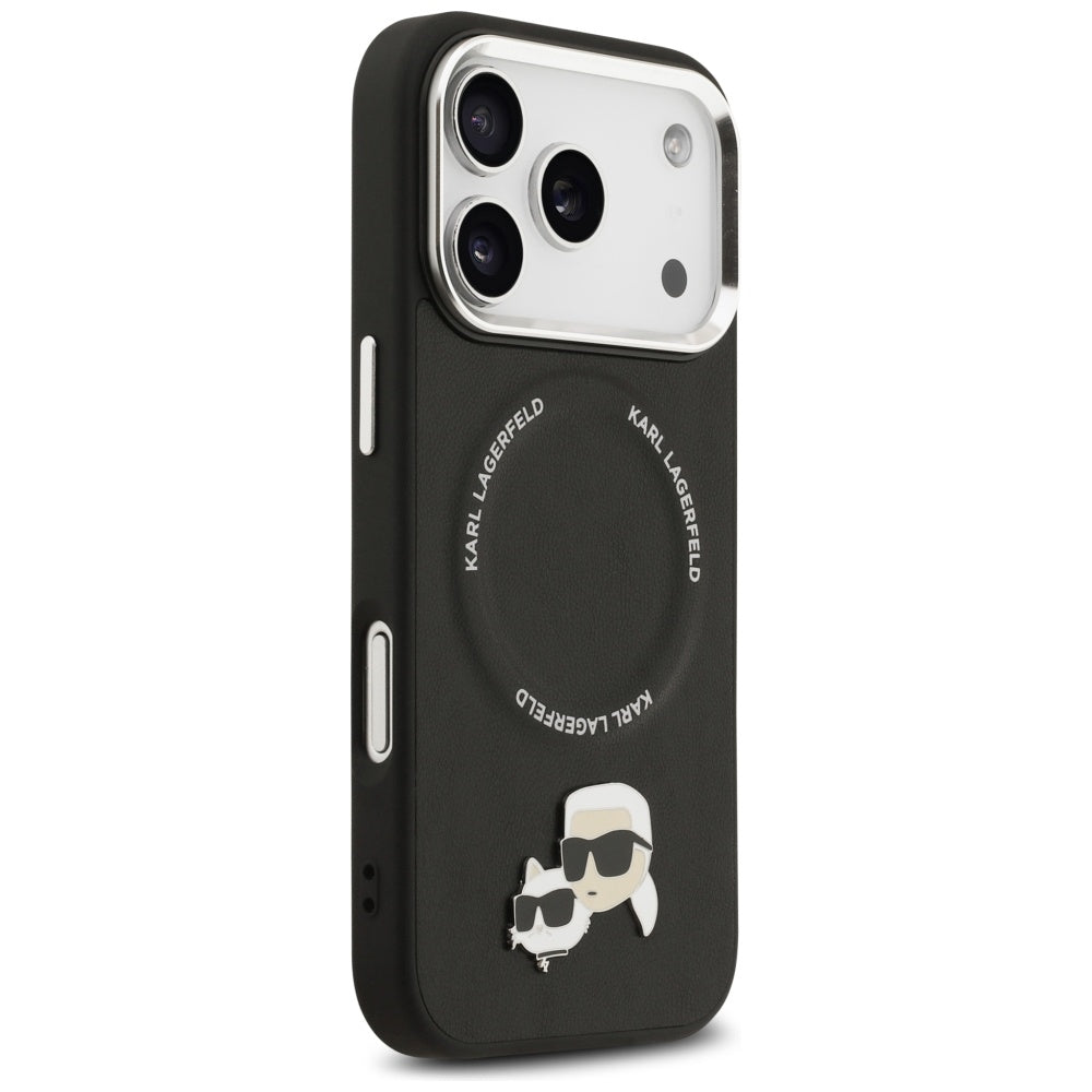 MagSafe futrola za Apple iPhone 17 Pro, Karl Lagerfeld, Karl & Choupette Pins, Crna