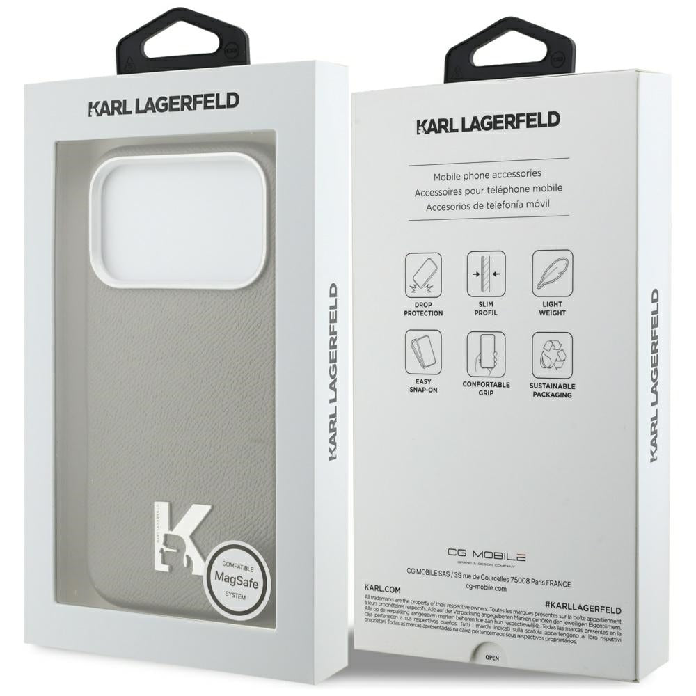 Futrola MagSafe za Apple iPhone 17 Pro, Karl Lagerfeld, Karl Head Logo, Siva