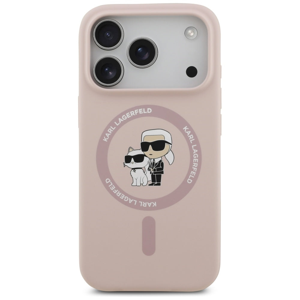 Futrola MagSafe za Apple iPhone 17 Pro, Karl Lagerfeld, Ring Karl & Choupette, Roza
