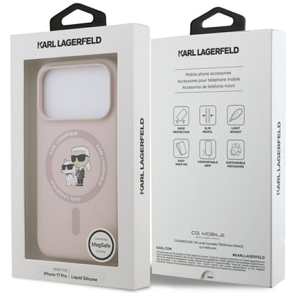 Futrola MagSafe za Apple iPhone 17 Pro, Karl Lagerfeld, Ring Karl & Choupette, Roza