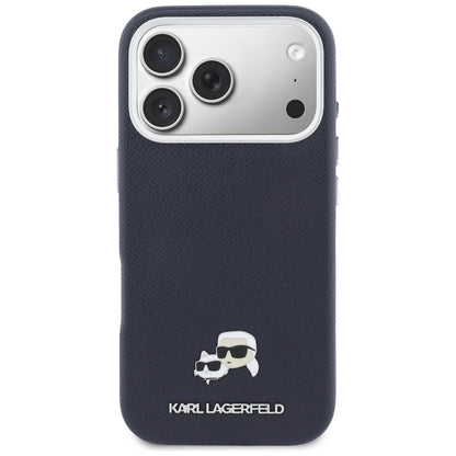 MagSafe futrola za Apple iPhone 17 Pro, Karl Lagerfeld, Saffiano Karl & Choupette Pins, Plava