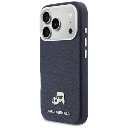 MagSafe futrola za Apple iPhone 17 Pro, Karl Lagerfeld, Saffiano Karl & Choupette Pins, Plava