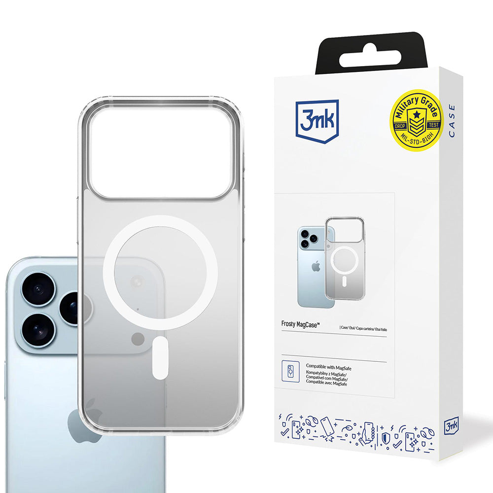 MagSafe futrola za Apple iPhone 17 Pro Max, 3MK, Frosty MagCase, Bijela