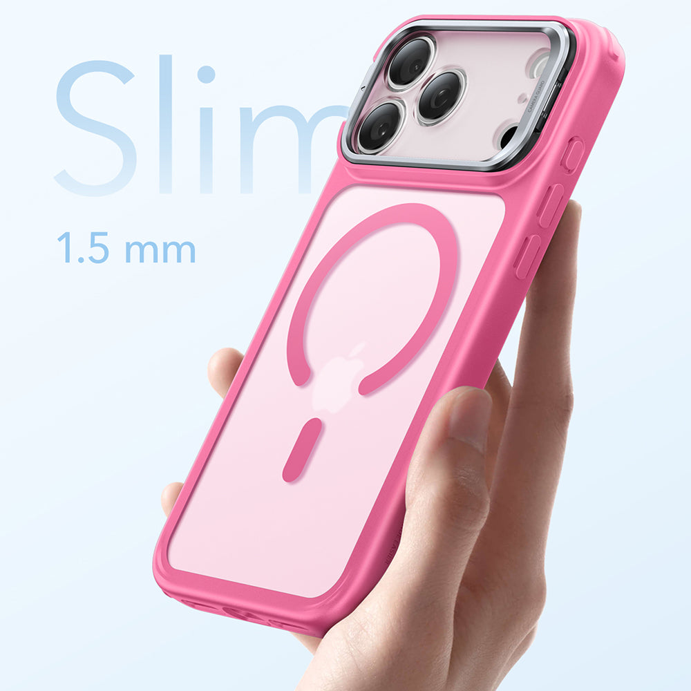 Futrola MagSafe za Apple iPhone 17 Pro Max, ESR, Classic Hybrid Kickstand, Roza Satinirana