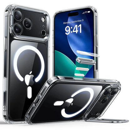 Futrola MagSafe za Apple iPhone 17 Pro Max, ESR, Classic Hybrid Kickstand, Prozirna
