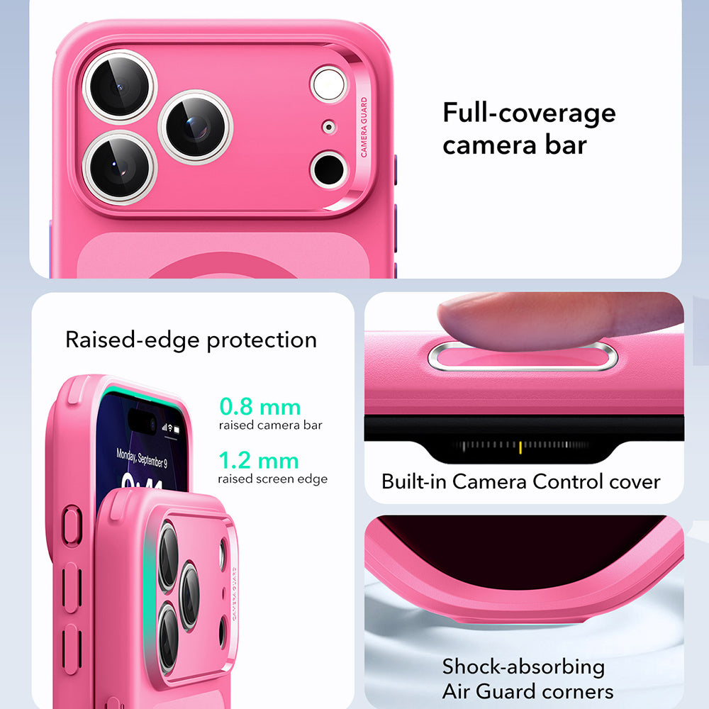 Futrola MagSafe za Apple iPhone 17 Pro Max, ESR, Classic Hybrid, Satin Pink