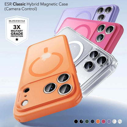 Futrola MagSafe za Apple iPhone 17 Pro Max, ESR, Classic Hybrid Shimmer, Prozirna