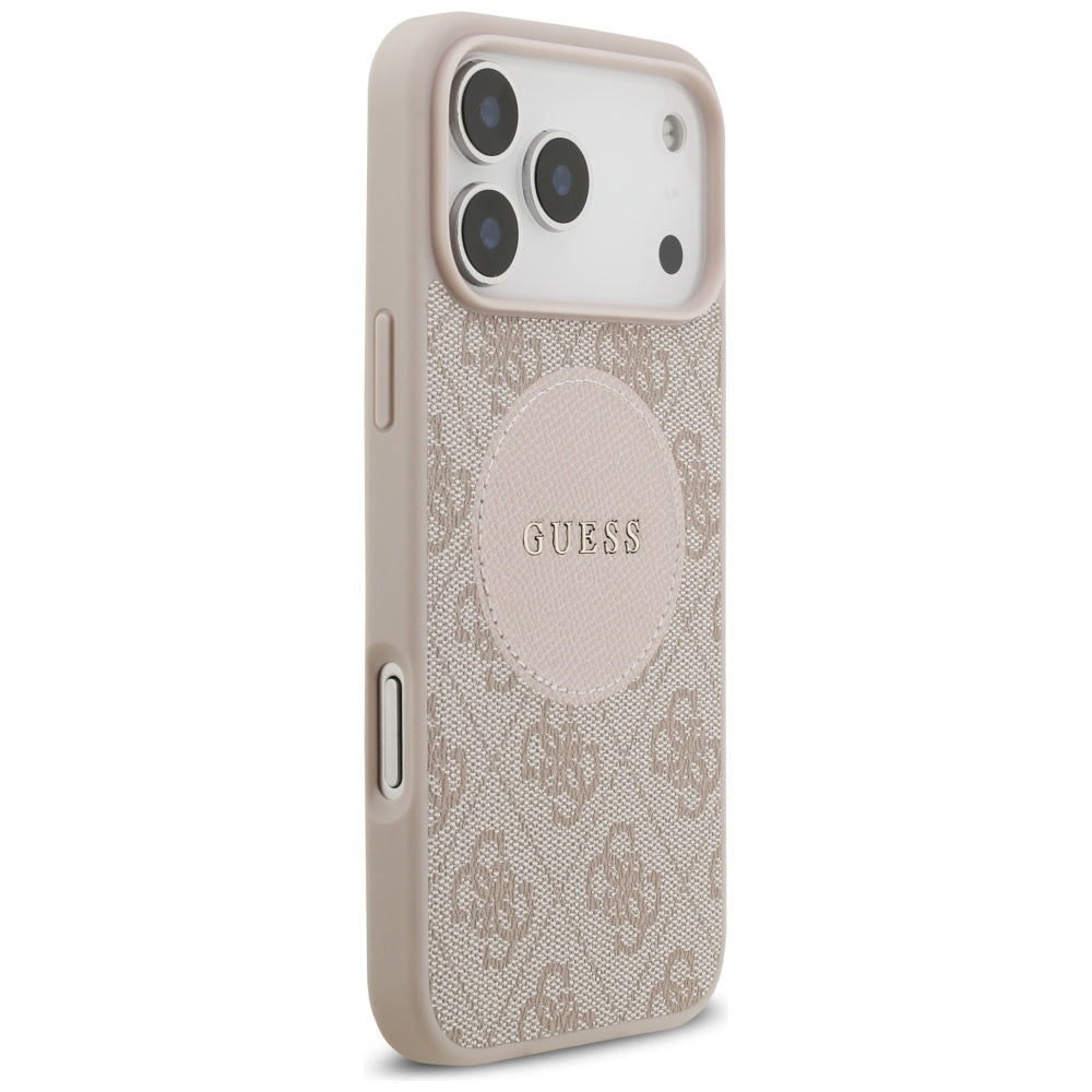 MagSafe futrola za Apple iPhone 17 Pro Max, Guess, 4G Circle Classic Logo, Roza