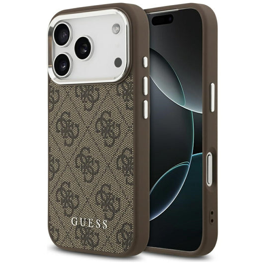 MagSafe futrola za Apple iPhone 17 Pro Max, Guess, 4G Classic Logo, smeđa