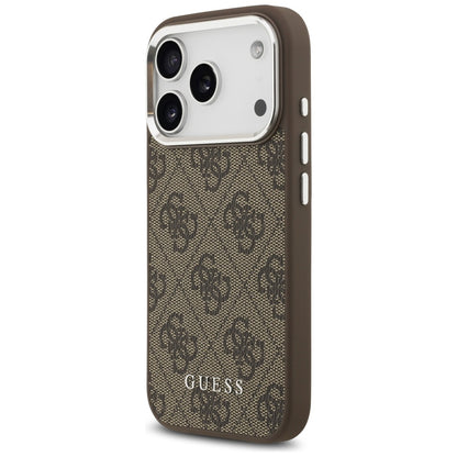 MagSafe futrola za Apple iPhone 17 Pro Max, Guess, 4G Classic Logo, smeđa