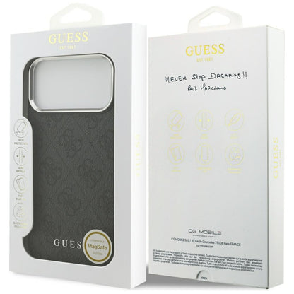 MagSafe futrola za Apple iPhone 17 Pro Max, Guess, 4G Classic Logo, Crna