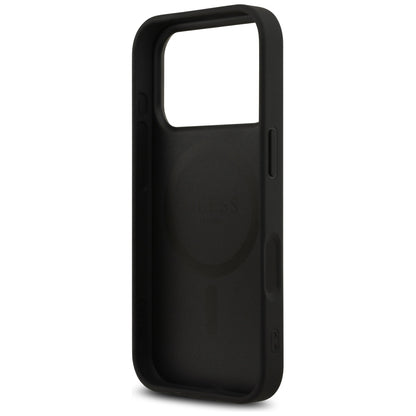 MagSafe futrola za Apple iPhone 17 Pro Max, Guess, 4G Printed Stripes, Crna