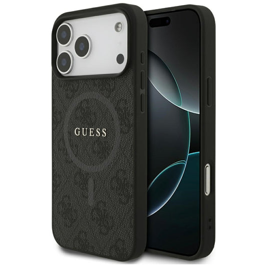 MagSafe futrola za Apple iPhone 17 Pro Max, Guess, 4G Ring Classic Logo, Crna