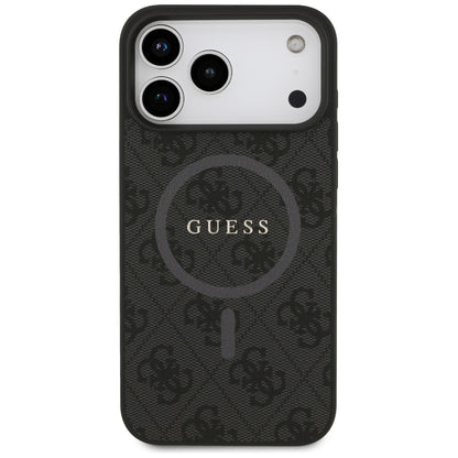MagSafe futrola za Apple iPhone 17 Pro Max, Guess, 4G Ring Classic Logo, Crna
