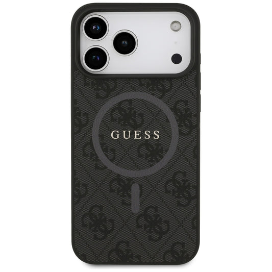MagSafe futrola za Apple iPhone 17 Pro Max, Guess, 4G Ring Classic Logo, Crna