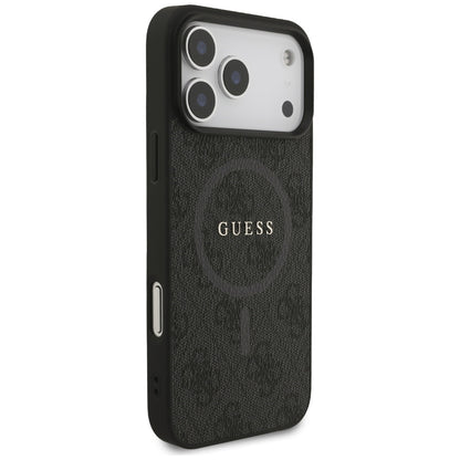 MagSafe futrola za Apple iPhone 17 Pro Max, Guess, 4G Ring Classic Logo, Crna