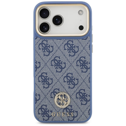 MagSafe futrola za Apple iPhone 17 Pro Max, Guess, 4G Strass Logo with Big Strap, Plava