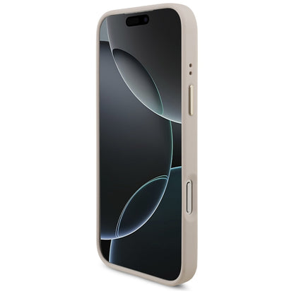 MagSafe futrola za Apple iPhone 17 Pro Max, Guess, 4G Triangle Logo with Big Strap, Roza