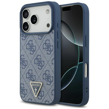 Futrola MagSafe za Apple iPhone 17 Pro Max, Guess, 4G Triangle Strass, Plava