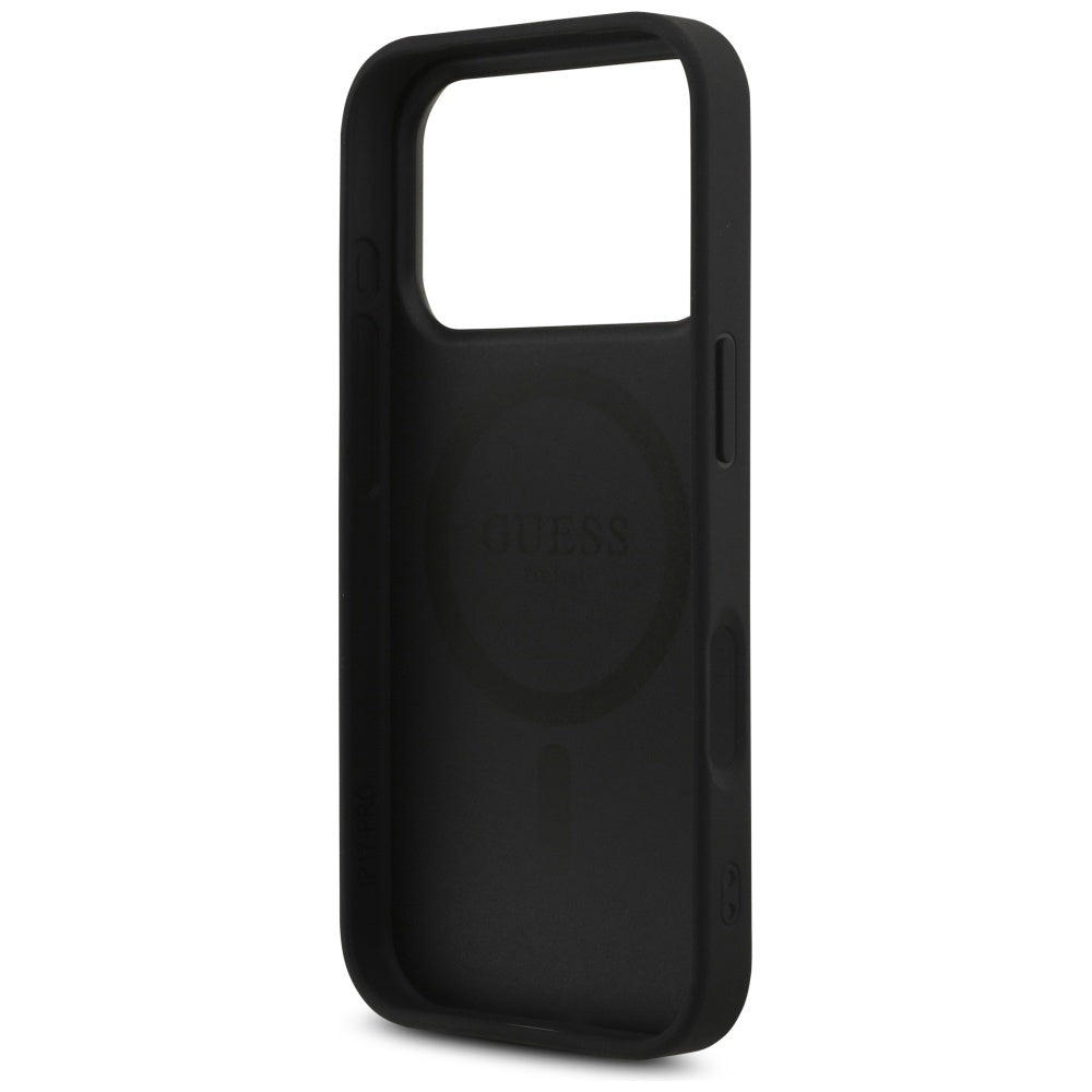 MagSafe futrola za Apple iPhone 17 Pro Max, Guess, 4G Triangle Strass, Crna