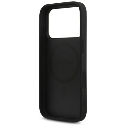 MagSafe futrola za Apple iPhone 17 Pro Max, Guess, 4G Triangle Strass, Crna