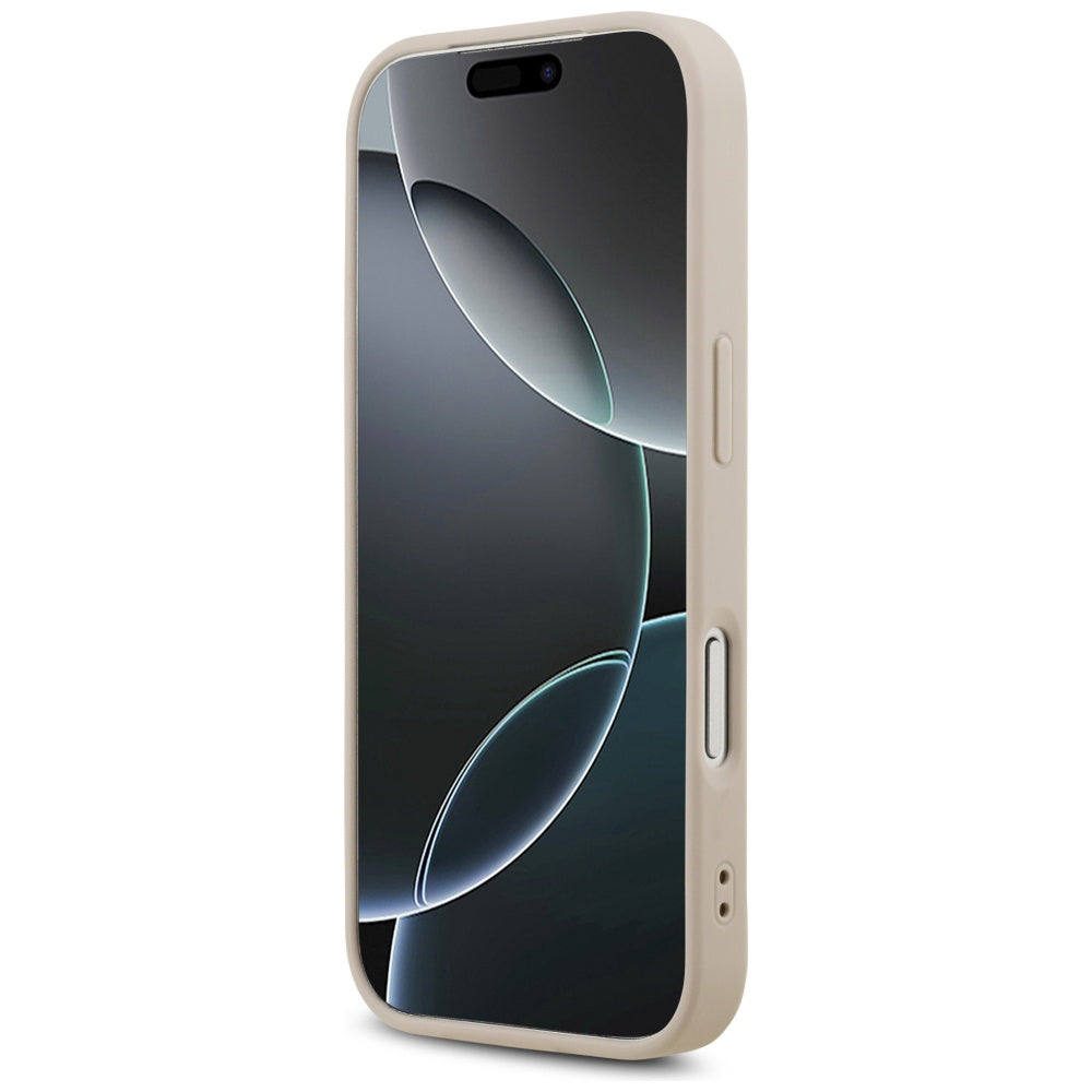 Husa MagSafe za Apple iPhone 17 Pro Max, Guess, 4G Triangle Strass, Roza