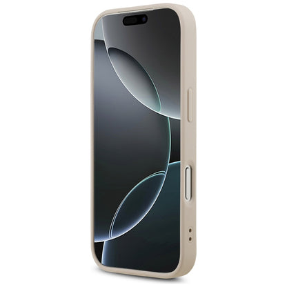 Husa MagSafe za Apple iPhone 17 Pro Max, Guess, 4G Triangle Strass, Roza