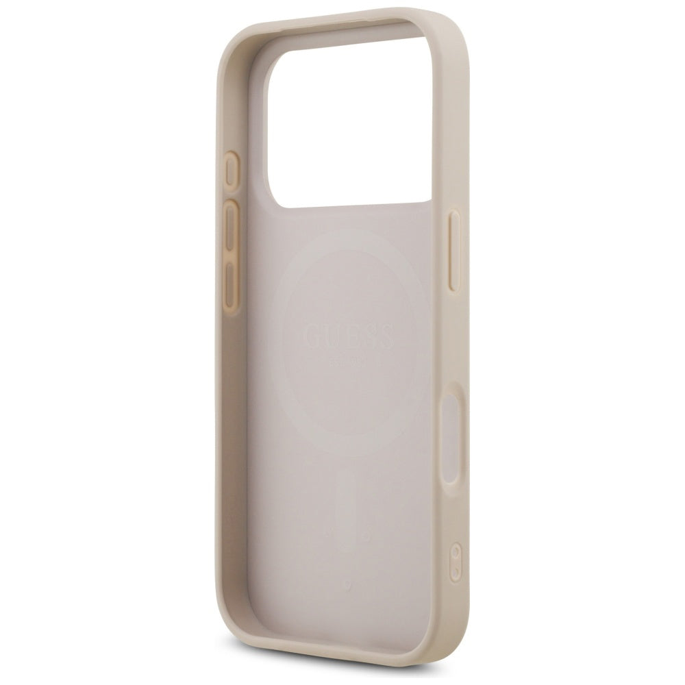 Husa MagSafe za Apple iPhone 17 Pro Max, Guess, 4G Triangle Strass, Roza