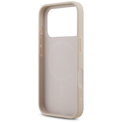 Husa MagSafe za Apple iPhone 17 Pro Max, Guess, 4G Triangle Strass, Roza