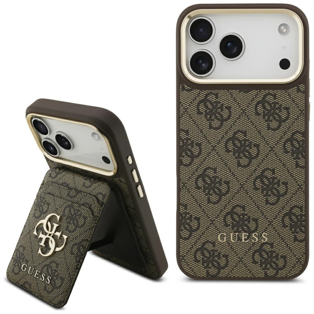Futrola MagSafe za Apple iPhone 17 Pro Max, Guess, Cardslot 4G, Smeđa
