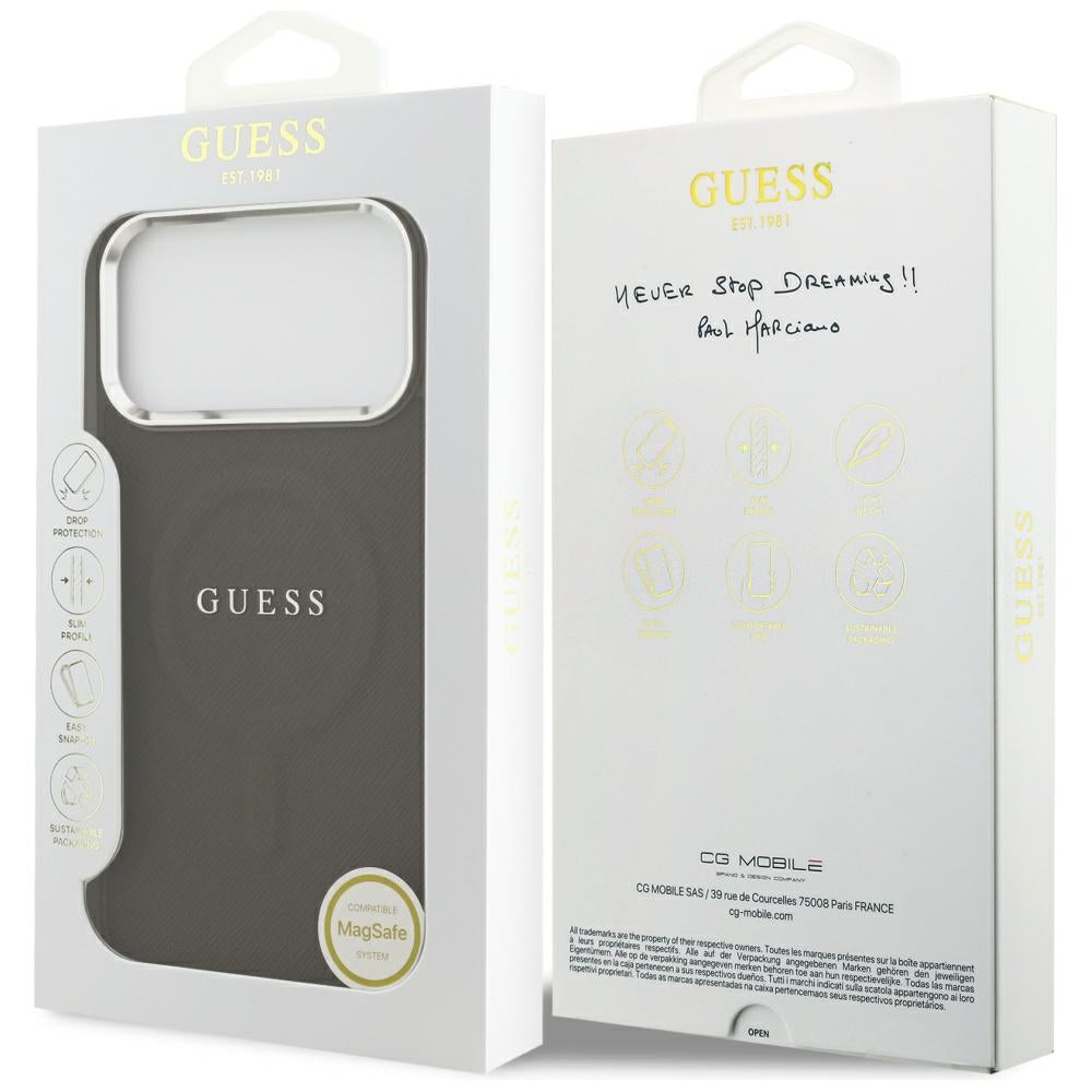 MagSafe futrola za Apple iPhone 17 Pro Max, Guess, Classic Logo, Smeđa