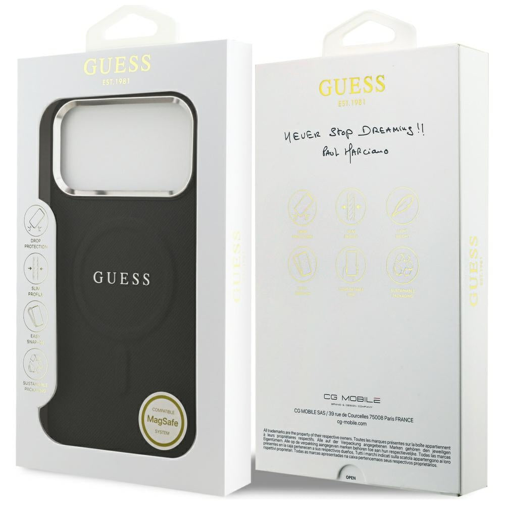 MagSafe futrola za Apple iPhone 17 Pro Max, Guess, Classic Logo, Crna