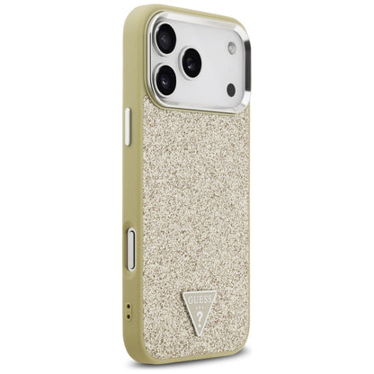 MagSafe futrola za Apple iPhone 17 Pro Max, Guess, Glitter Triangle Logo, Zlatna