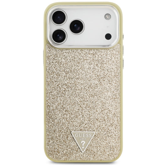 MagSafe futrola za Apple iPhone 17 Pro Max, Guess, Glitter Triangle Logo, Zlatna
