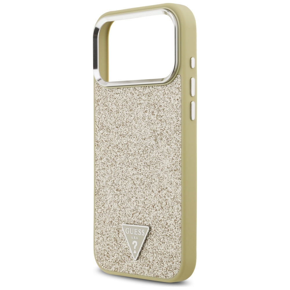 MagSafe futrola za Apple iPhone 17 Pro Max, Guess, Glitter Triangle Logo, Zlatna