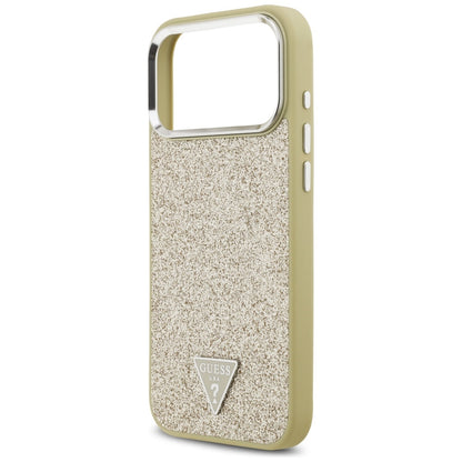MagSafe futrola za Apple iPhone 17 Pro Max, Guess, Glitter Triangle Logo, Zlatna
