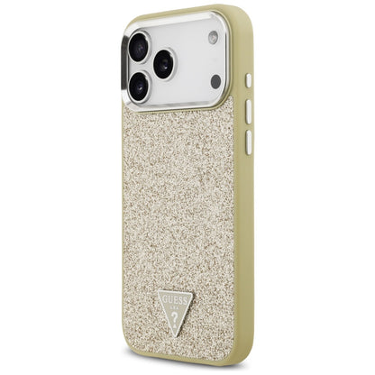 MagSafe futrola za Apple iPhone 17 Pro Max, Guess, Glitter Triangle Logo, Zlatna