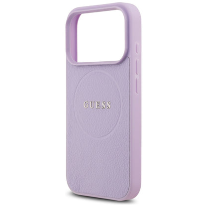Futrola MagSafe za Apple iPhone 17 Pro Max, Guess, Grained Gold Ring, Ljubičasta