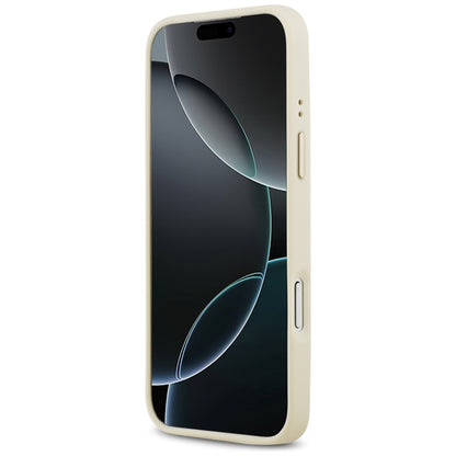 MagSafe futrola za Apple iPhone 17 Pro Max, Guess, Grained Strass Logo, Bež