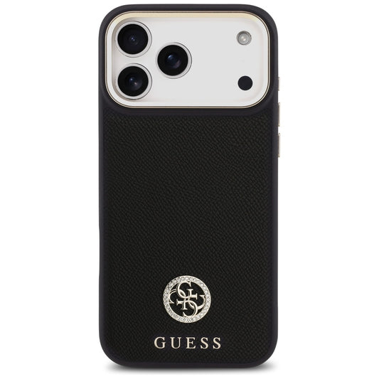 MagSafe futrola za Apple iPhone 17 Pro Max, Guess, Grained Strass Logo, Crna